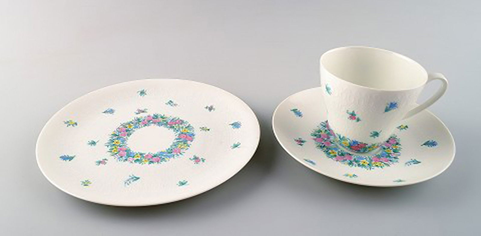 Rosenthal studio line, Wiinblad. 6 persons coffee service with floral decoration. - 3