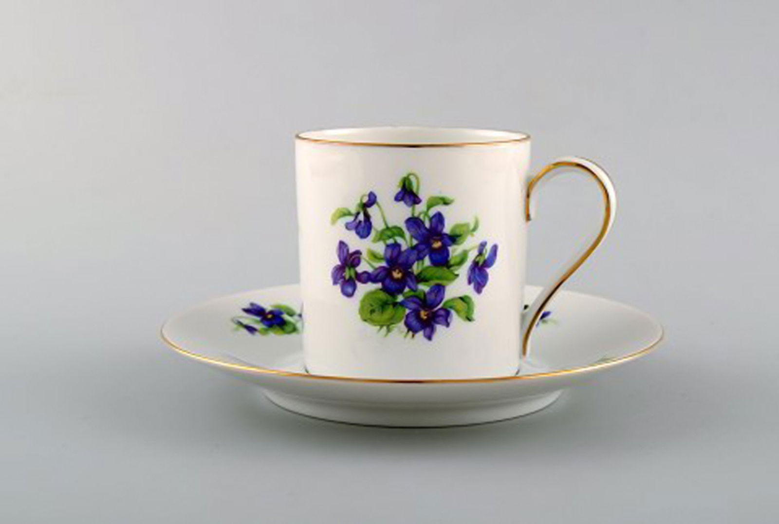 Hand painted Rosenthal porcelain coffee service. Complete for 10 people with accompanying plates. - 2