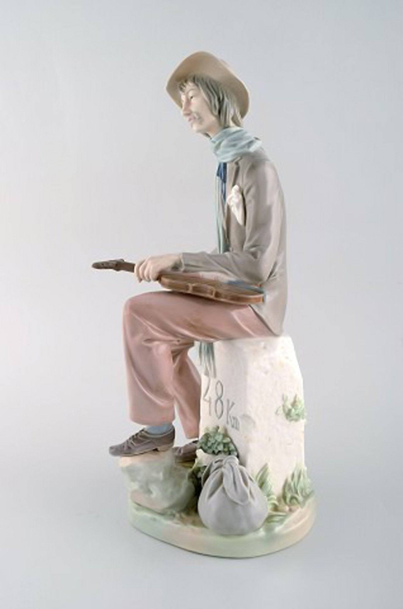 Lladro, Spain. Large porcelain figure. Troubadour. 1980 / 90's. - 2