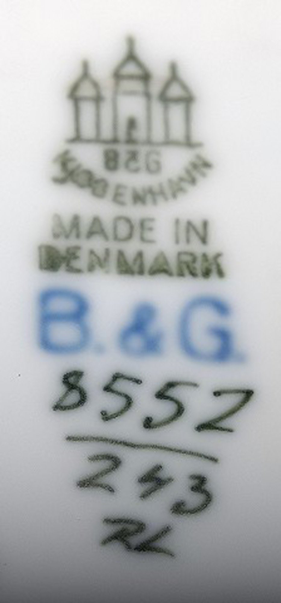 Early B&G, Bing & Grondahl porcelain vase with sailing ship. - 3