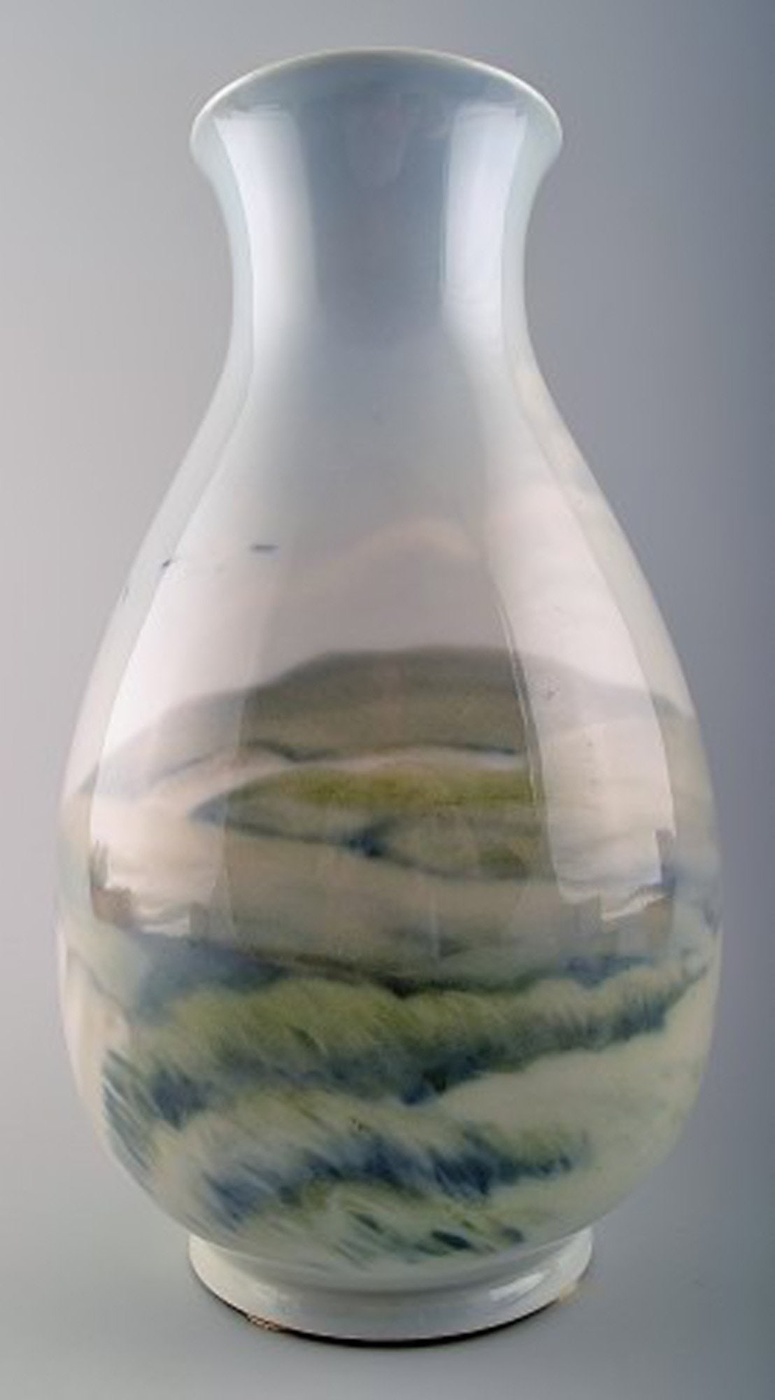 Large B & G, Bing & Grondahl vase, dune landscape. - 2