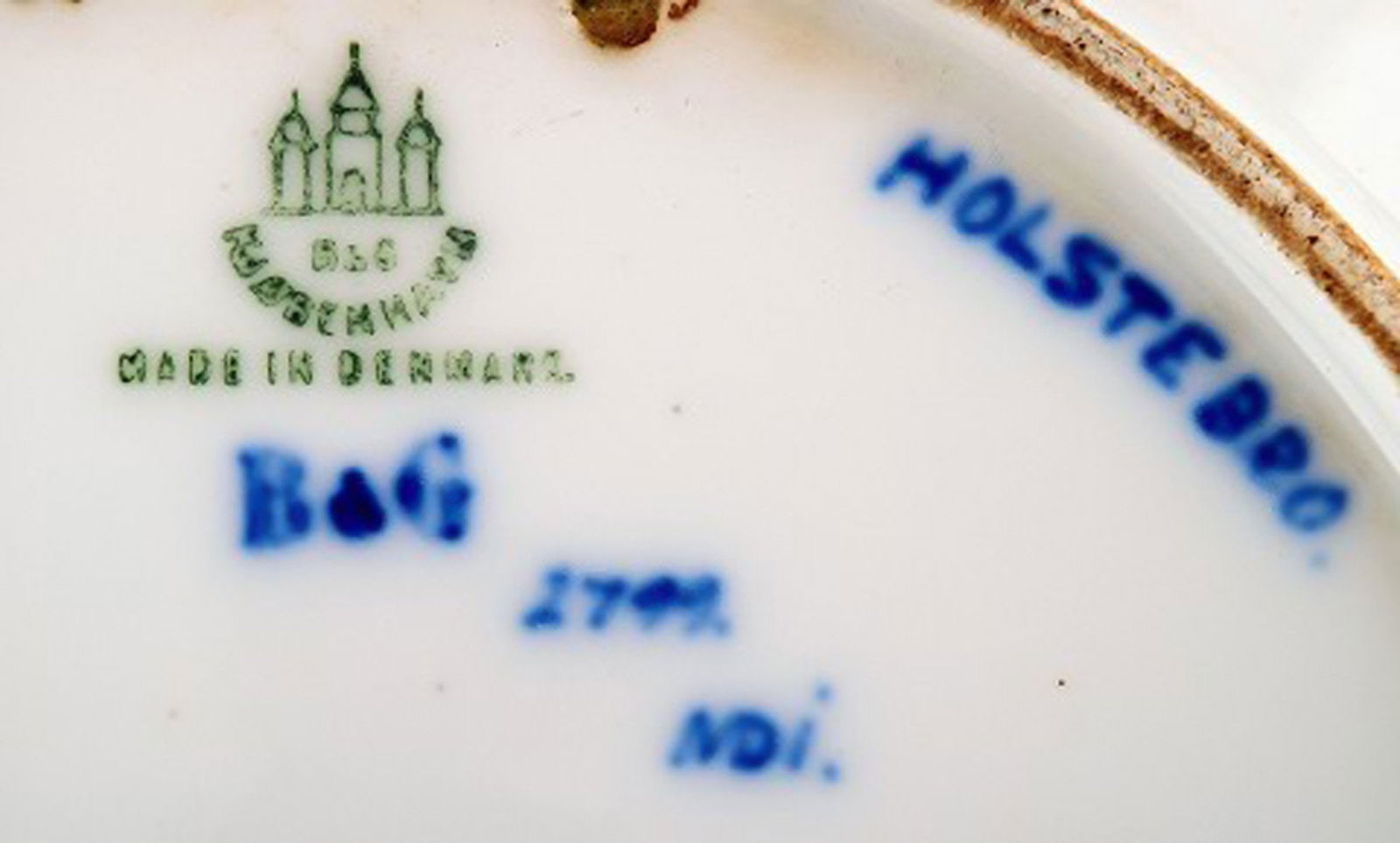 Rare B&G, Bing & Grondahl commemorative / jubilee plate. "Holstebro" - 3