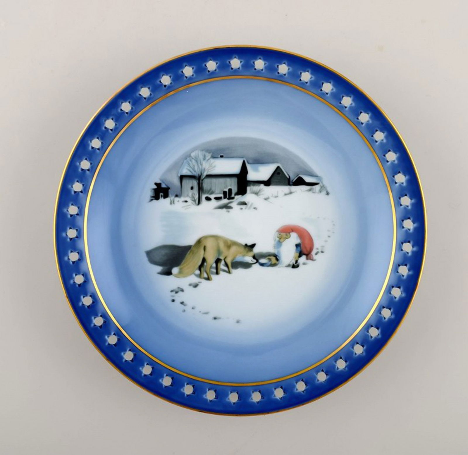 B & G (Bing & Grondahl), Christmas service, Harald Wiberg. Plate. (1 of 4)