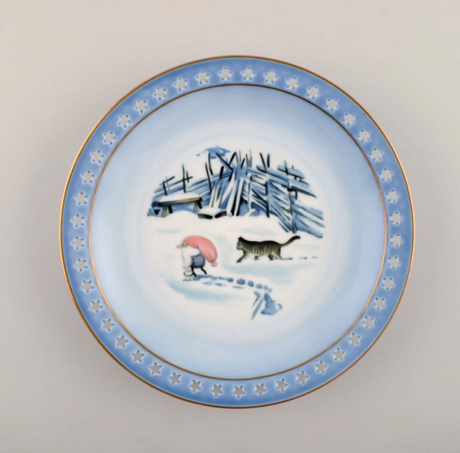 B & G (Bing & Grondahl), Christmas service, Harald Wiberg. Plate. (1 of 4)