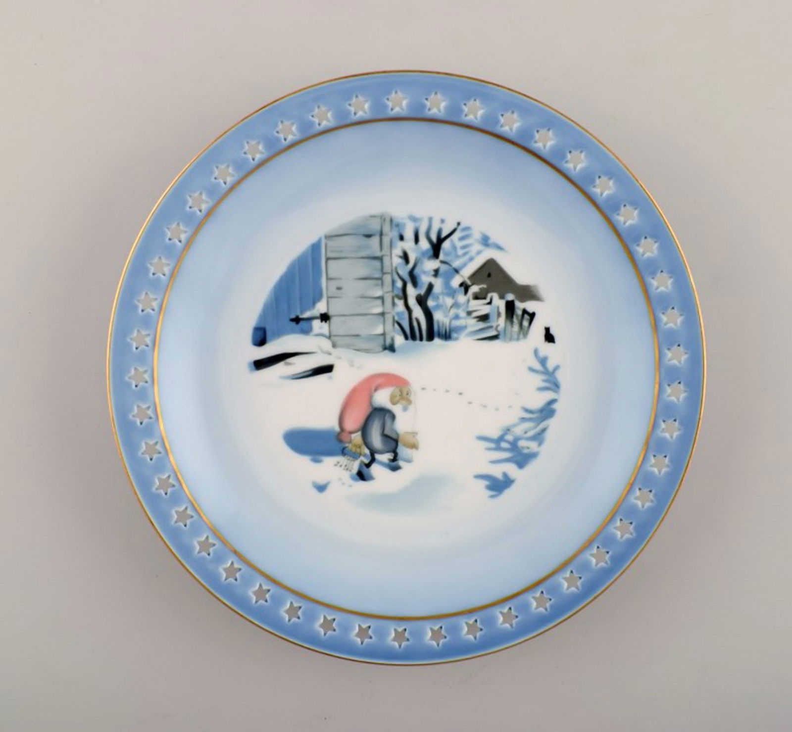 B & G (Bing & Grondahl), Christmas service, Harald Wiberg. Plate. (1 of 4)