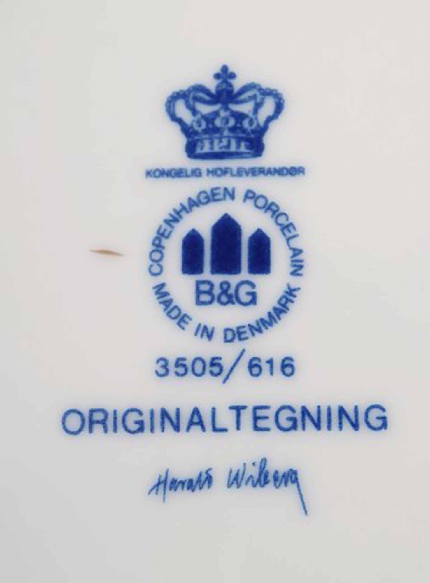 B & G (Bing & Grondahl), Christmas service, Harald Wiberg. Plate. - 4