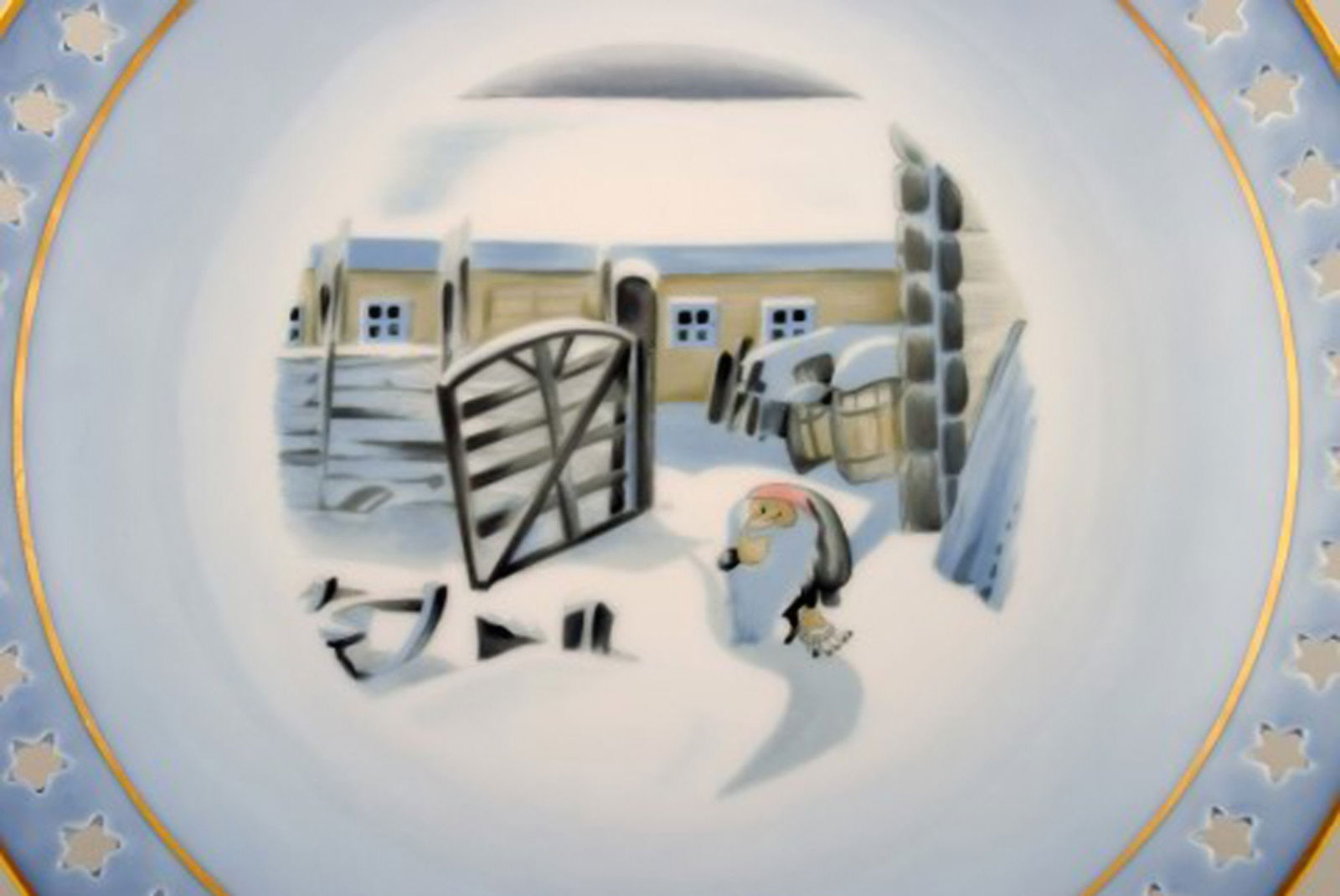 B & G (Bing & Grondahl), Christmas service, Harald Wiberg. Plate. - 2