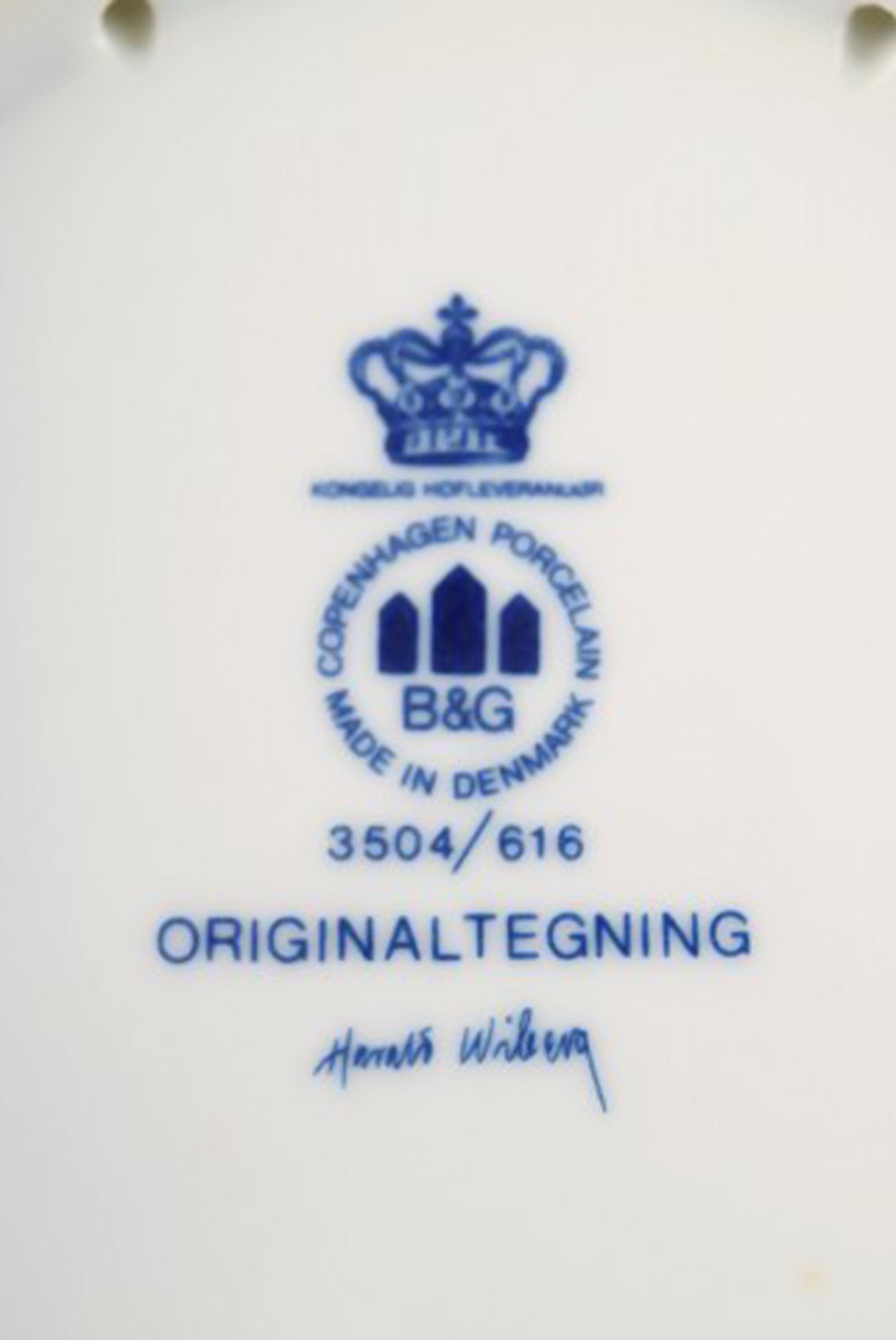 B & G (Bing & Grondahl), Christmas service, Harald Wiberg. Plate. - 4