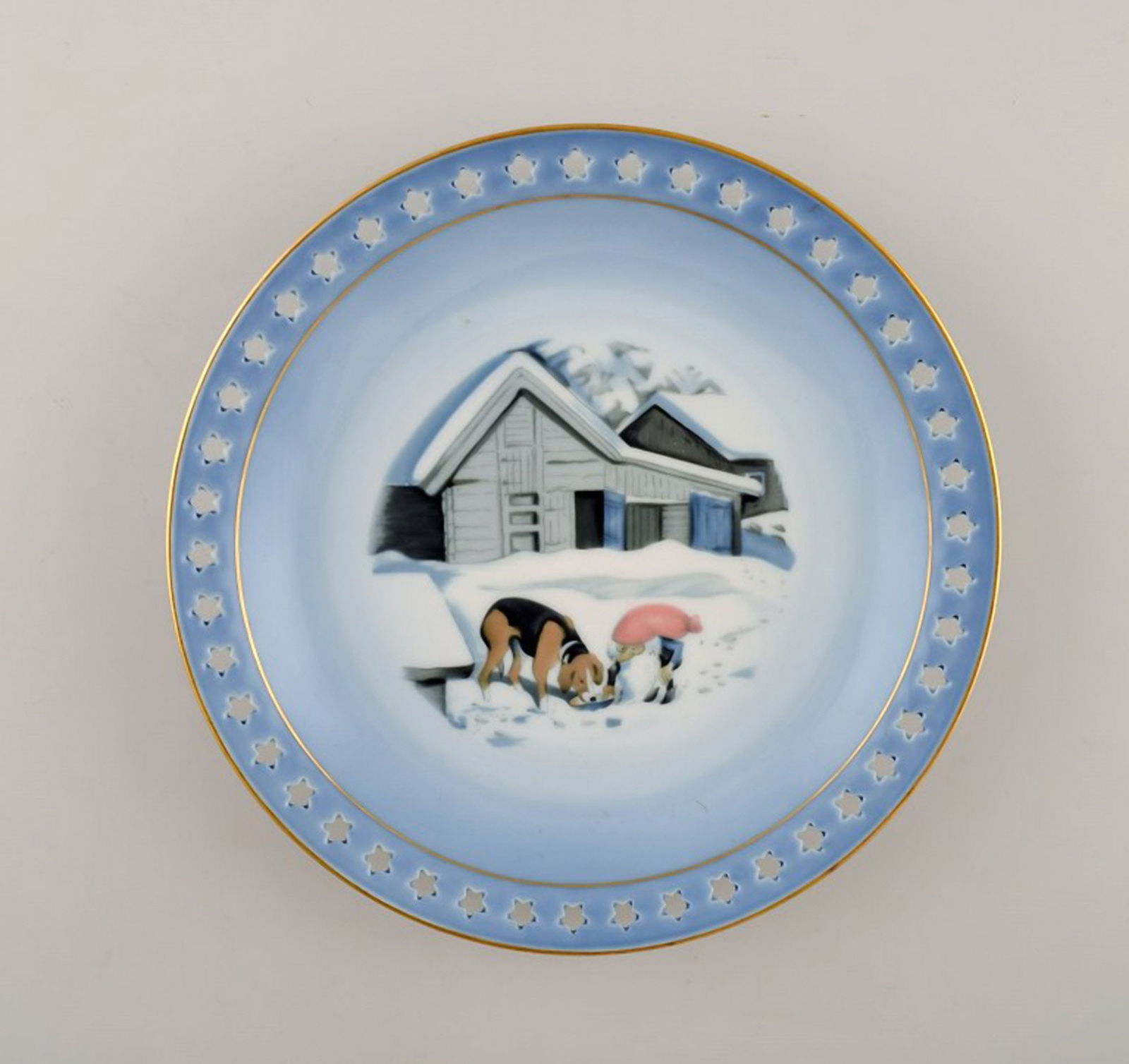 B & G (Bing & Grondahl), Christmas service, Harald Wiberg. Plate. (1 of 4)