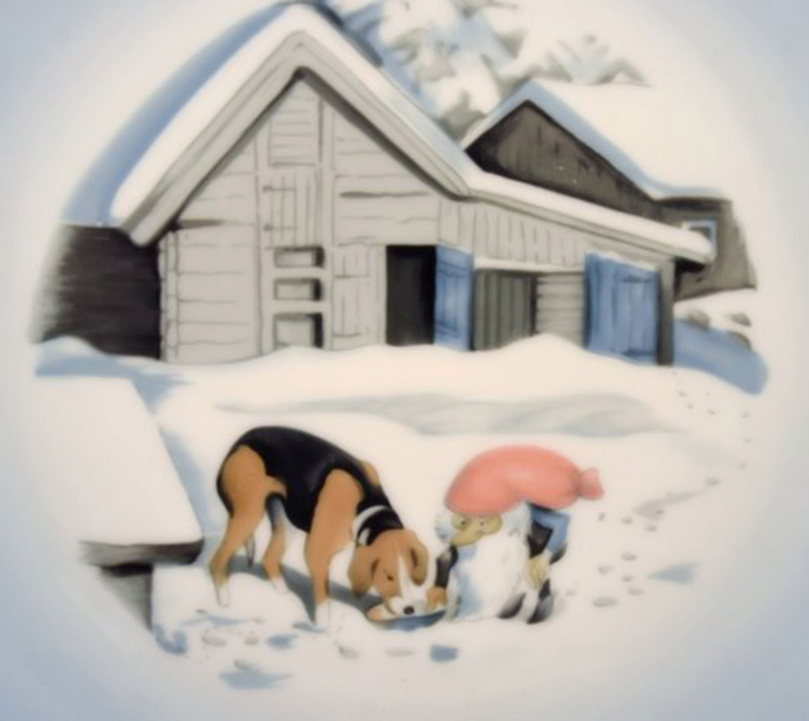 B & G (Bing & Grondahl), Christmas service, Harald Wiberg. Plate. - 2