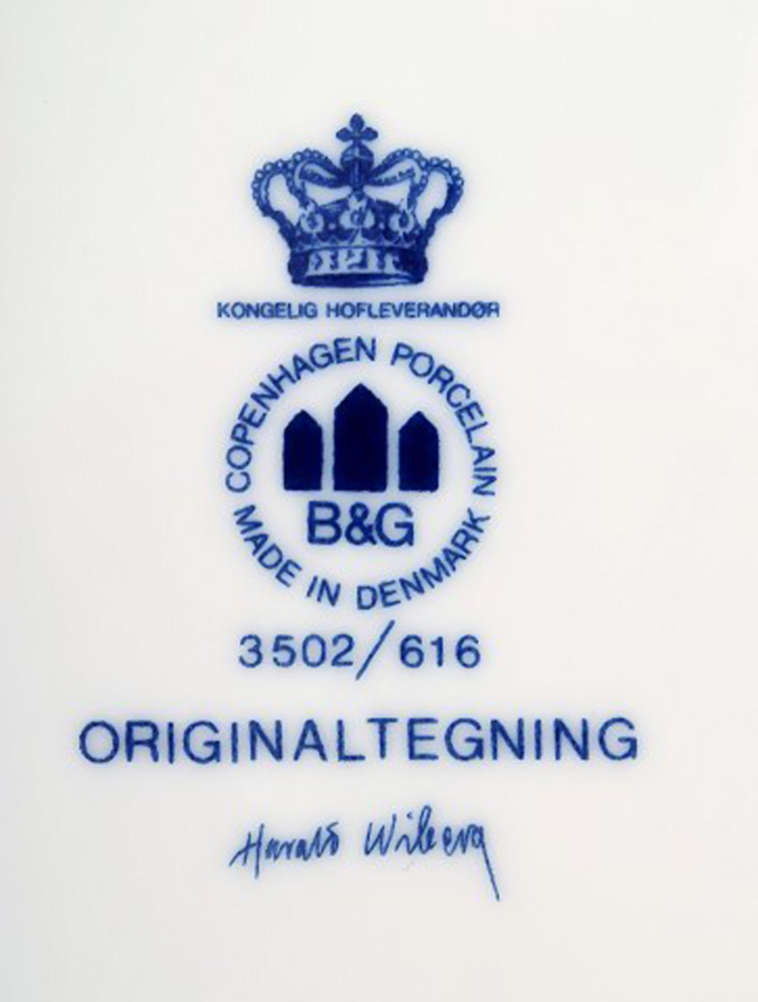 B & G (Bing & Grondahl), Christmas service, Harald Wiberg. Plate. - 4