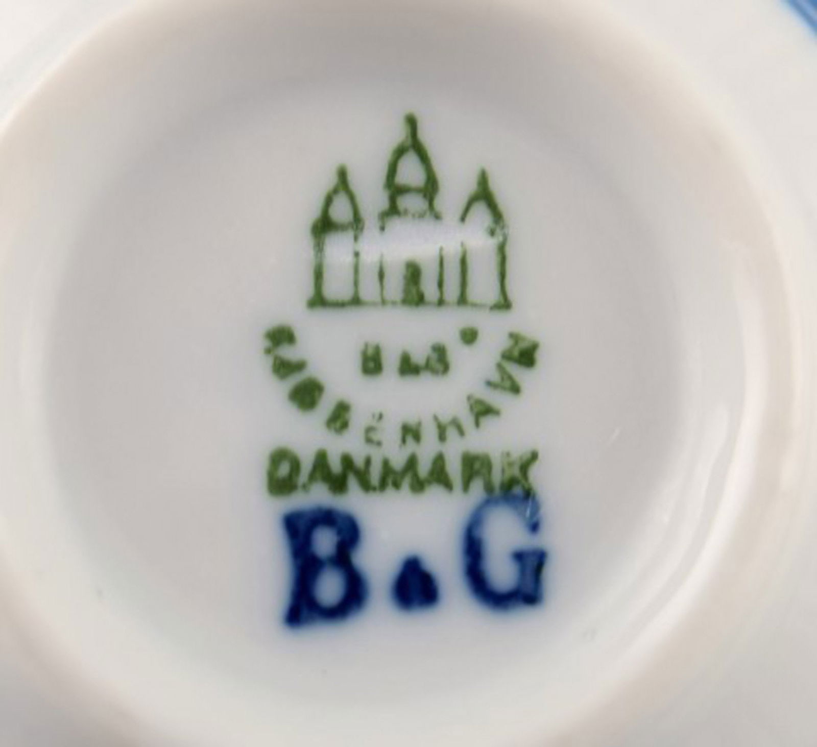 Bing & Grondahl / B&G, Blue Fluted. Coffee cup with saucer. - 4