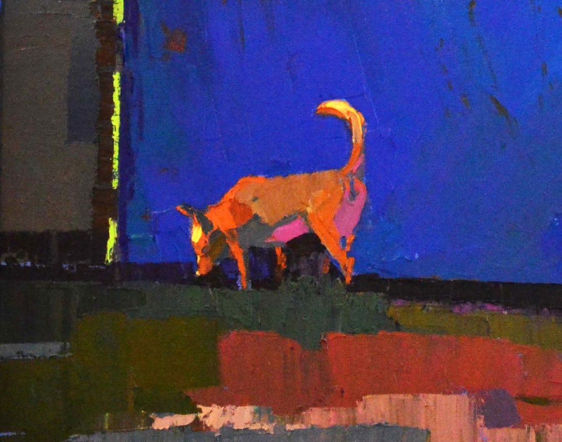 Oil painting The Gate and the Dog Natalia Korf-Ivaniuk - 8