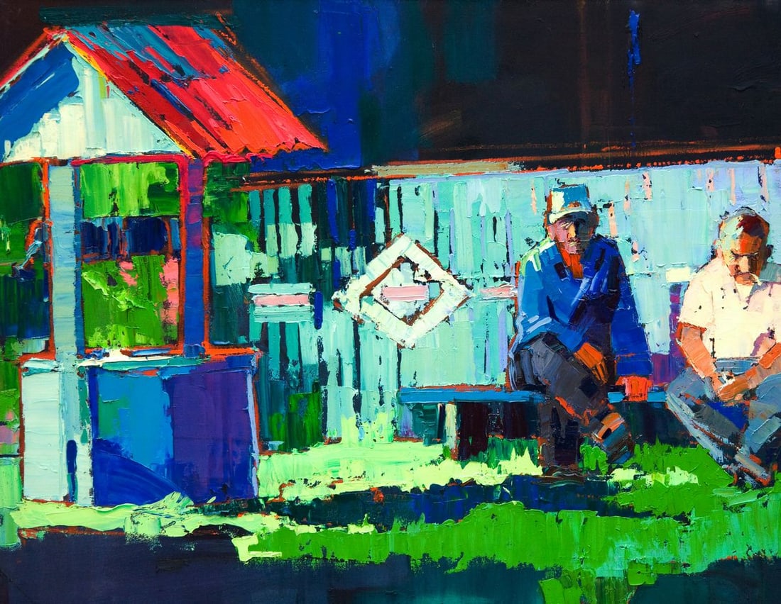 Oil painting Quiet village life Natalia Korf-Ivaniuk - 2