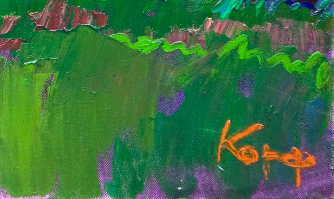 Oil painting Visiting the village Natalia Korf-Ivaniuk - 6