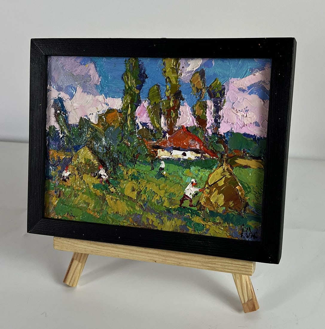 Oil painting Morning in the Village Oksana Ivanyuk - 2