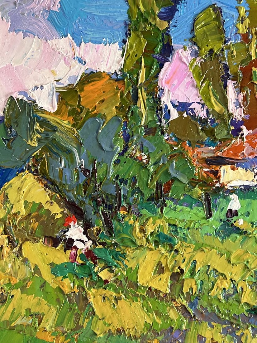 Oil painting Morning in the Village Oksana Ivanyuk - 5