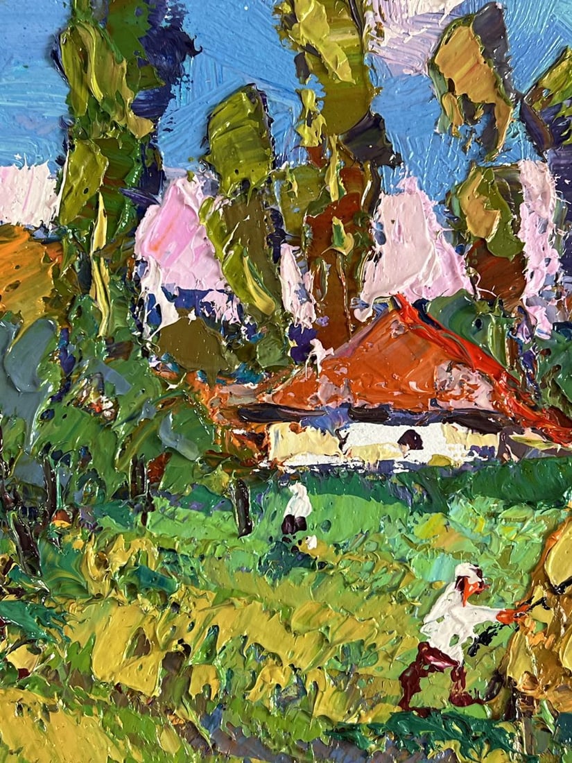 Oil painting Morning in the Village Oksana Ivanyuk - 6