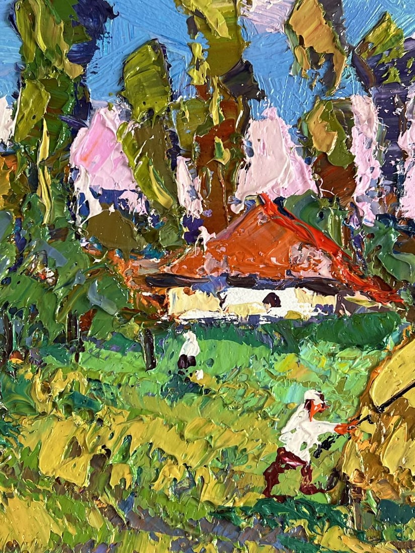 Oil painting Morning in the Village Oksana Ivanyuk - 7