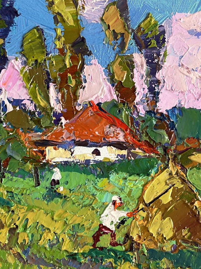 Oil painting Morning in the Village Oksana Ivanyuk - 8