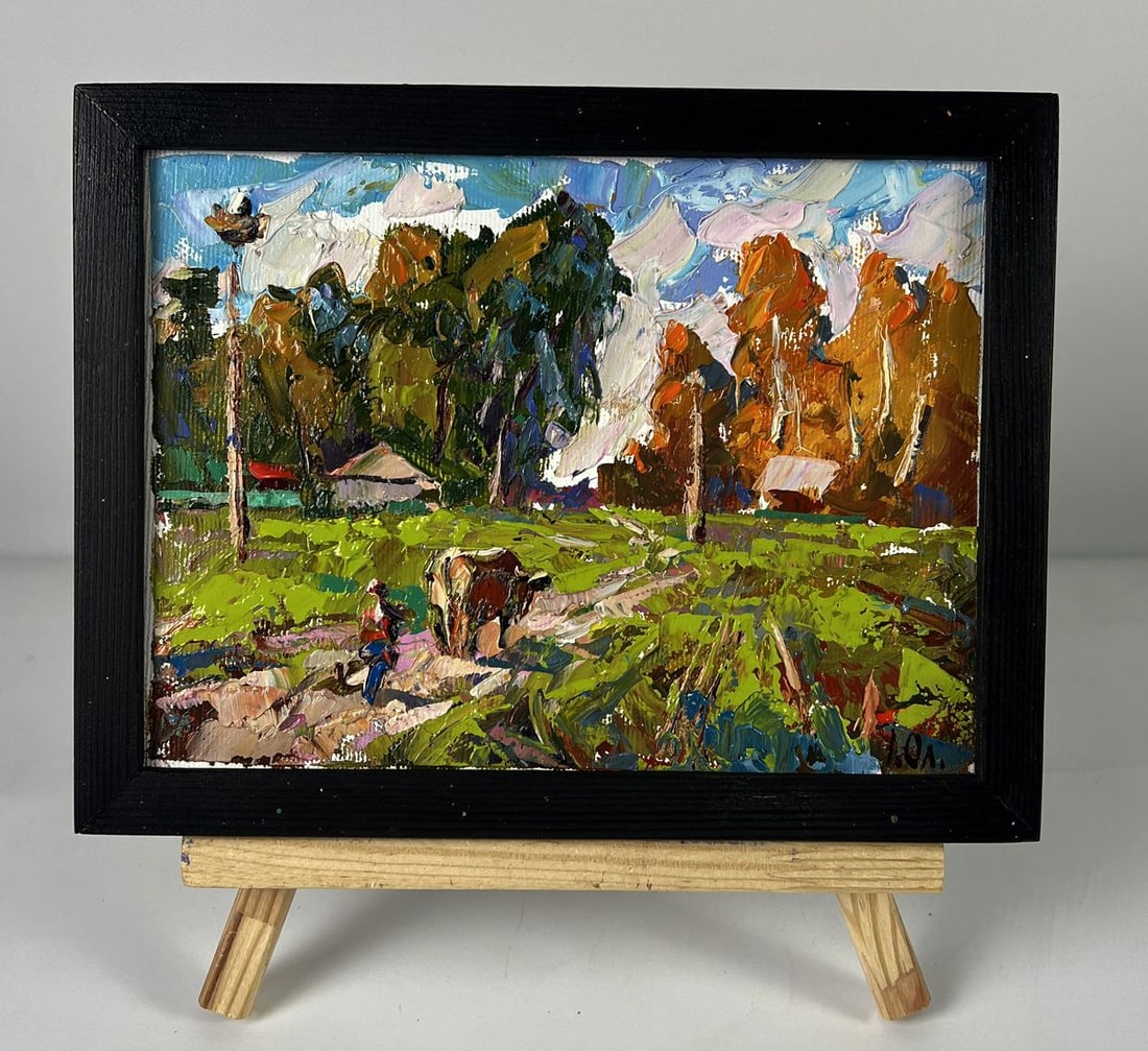 Oil painting Quiet village days Oleksiy Ivanyuk: Title: Oil painting Quiet village days Oleksiy Ivanyuk Description: NoAAA6433 *** ABOUT THIS PAINTING *** * TITLE: "Quiet village days" * ARTISTS: Oleksiy Ivanyuk * SIZE: 15x20 cm/5.90x7.87 inches' *