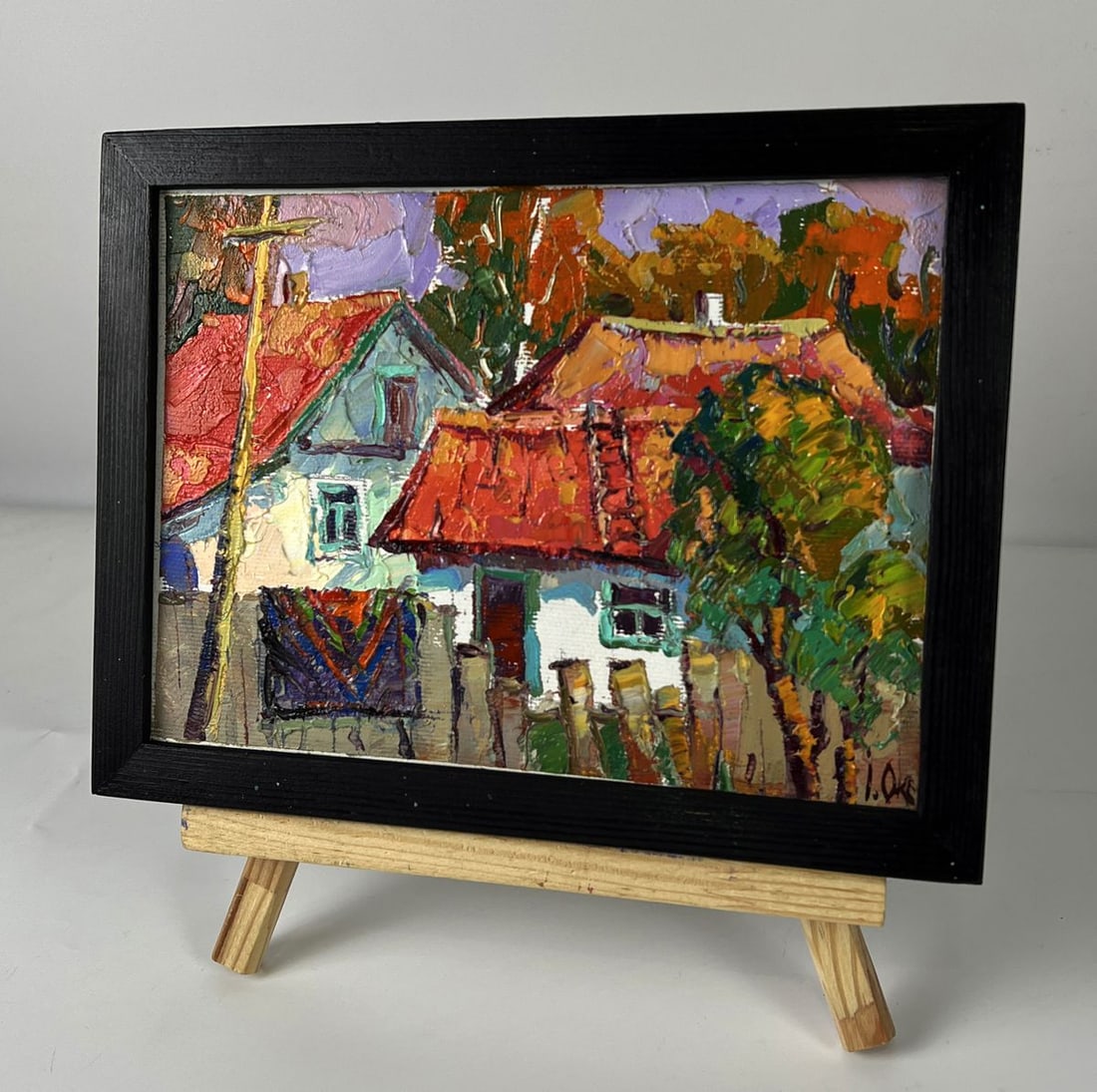 Oil painting Overlooking a village house Oksana Ivanyuk - 2