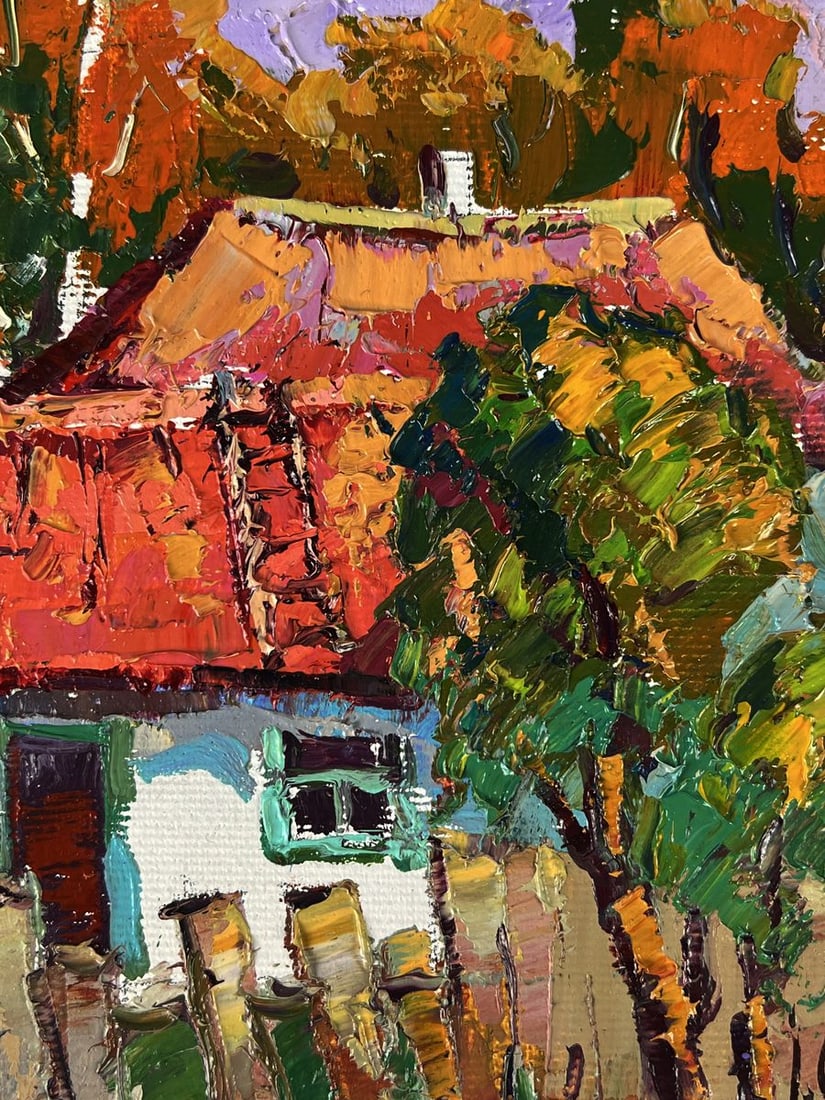 Oil painting Overlooking a village house Oksana Ivanyuk - 9
