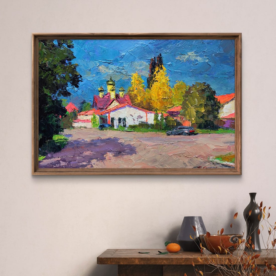 Oil painting Driving along a city street Boris Serdyuk - 2