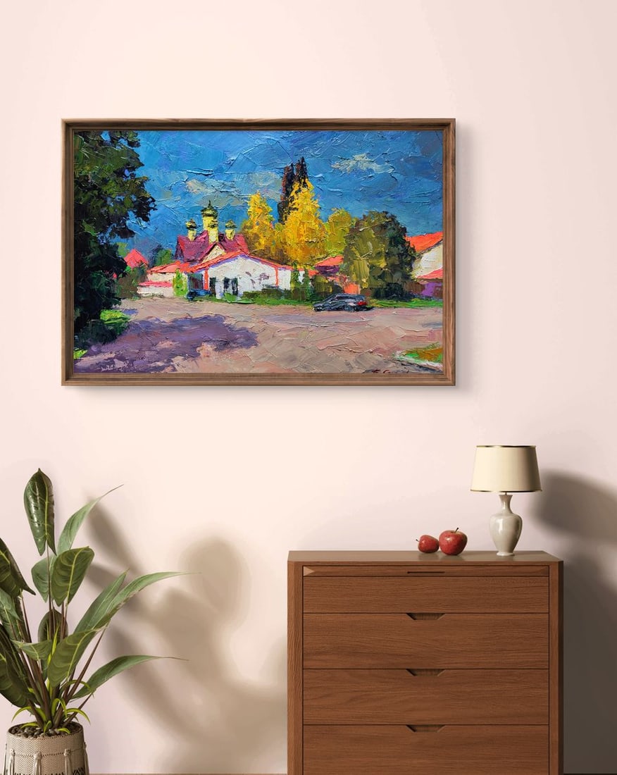 Oil painting Driving along a city street Boris Serdyuk - 3