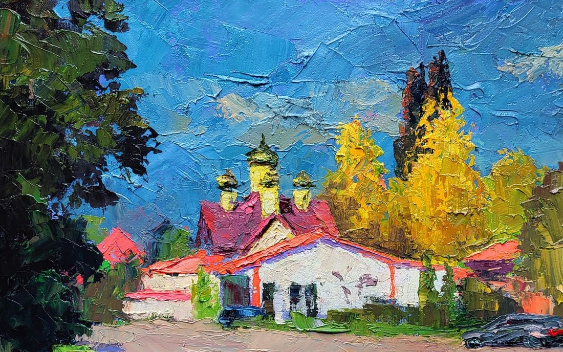 Oil painting Driving along a city street Boris Serdyuk - 4