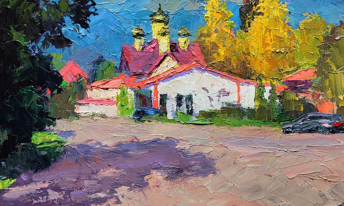 Oil painting Driving along a city street Boris Serdyuk - 6