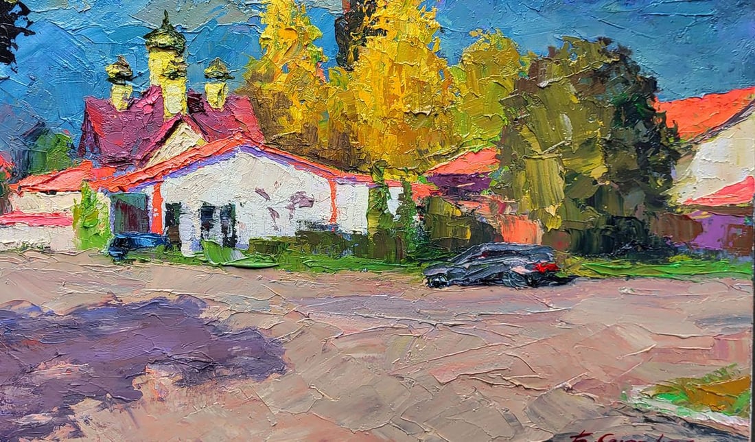 Oil painting Driving along a city street Boris Serdyuk - 7