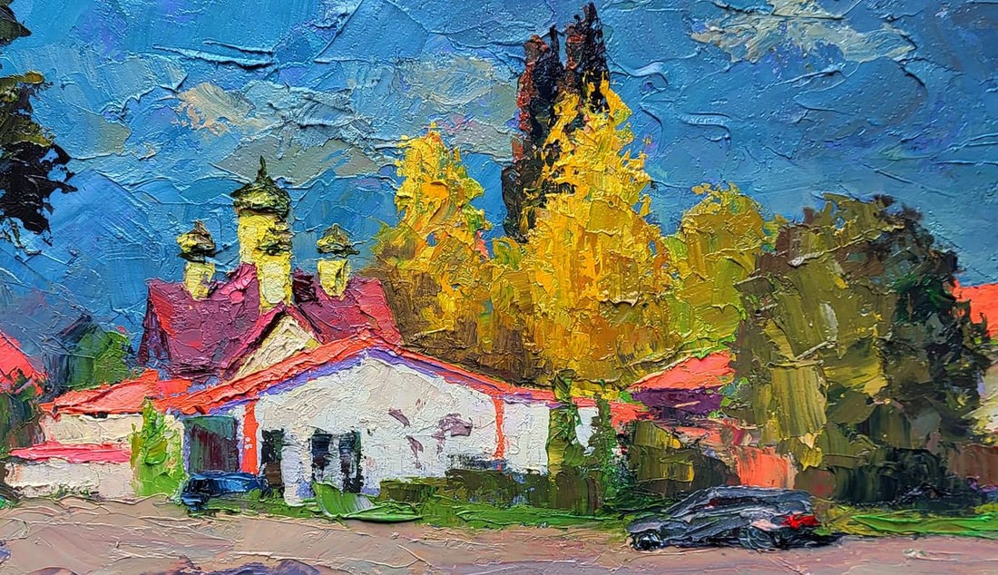 Oil painting Driving along a city street Boris Serdyuk - 8