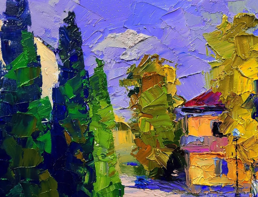 Oil painting Urban motif in the morning Boris Serdyuk - 4