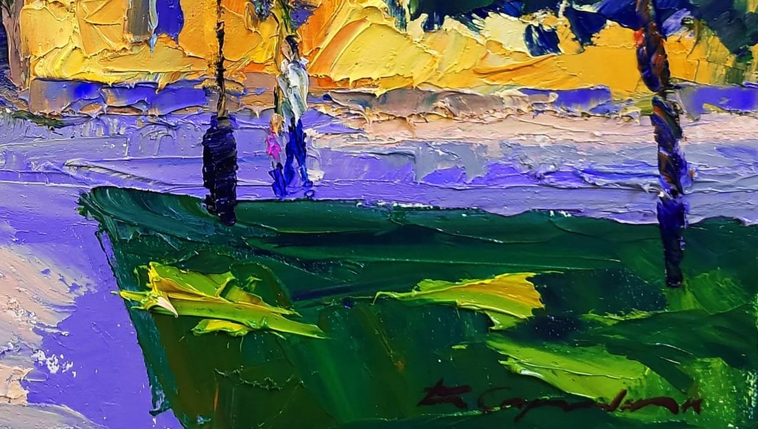 Oil painting Urban motif in the morning Boris Serdyuk - 9