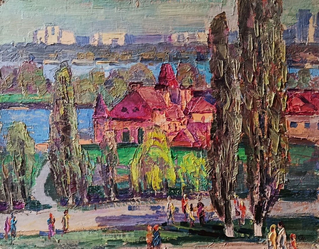 Oil painting City street during the day Unknown artist: Title: Oil painting City street during the day Unknown artist Description: NoVerne 434 *** ABOUT THIS PAINTING *** * TITLE: "City street during the day" * ARTISTS: Unknown artist * SIZE: -x-