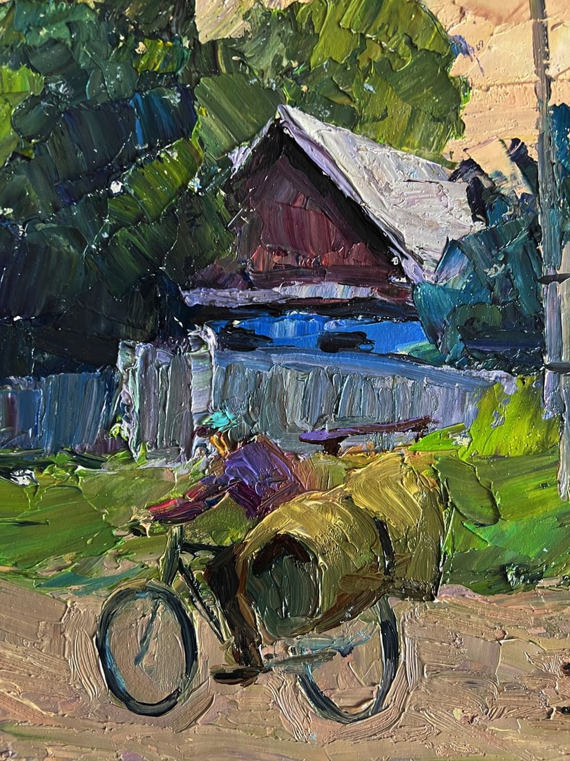Oil painting Country life with a dog Boris Serdyuk - 5