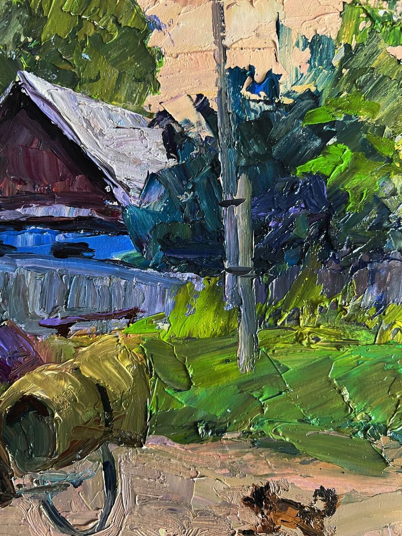 Oil painting Country life with a dog Boris Serdyuk - 6