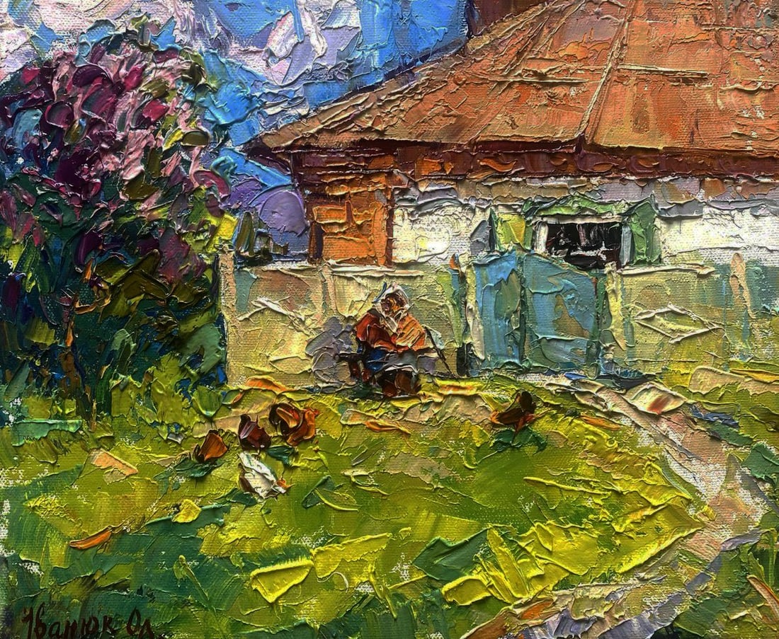 Oil painting Spring Awakening in colors Alex Kaleniuk: Title: Oil painting Spring Awakening in colors Alex Kaleniuk Description: NoKalen 1638The Oil painting Canvas titled "Spring Awakening in colors" radiates with life, renewal, and the tender nostalgia