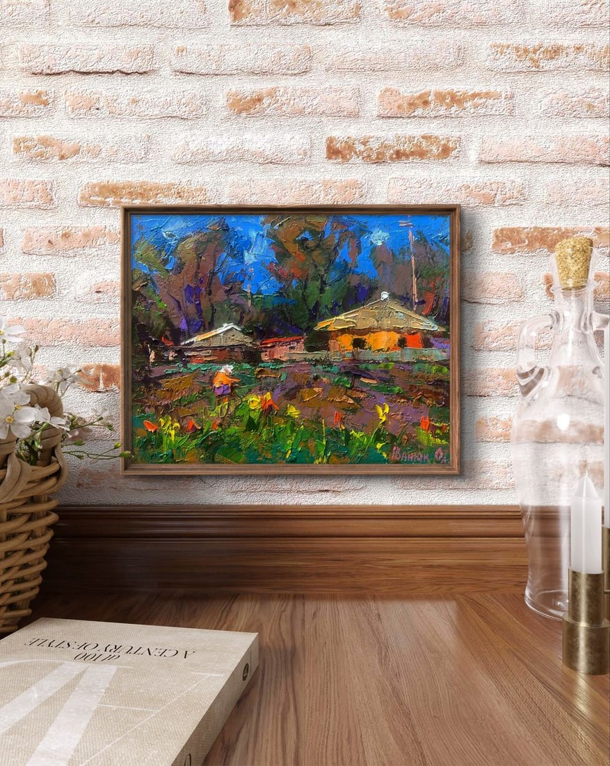 Oil painting Warm evening rays on the old porch Oleksiy Ivanyuk - 2