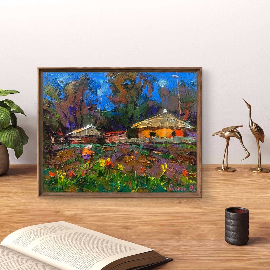 Oil painting Warm evening rays on the old porch Oleksiy Ivanyuk - 3