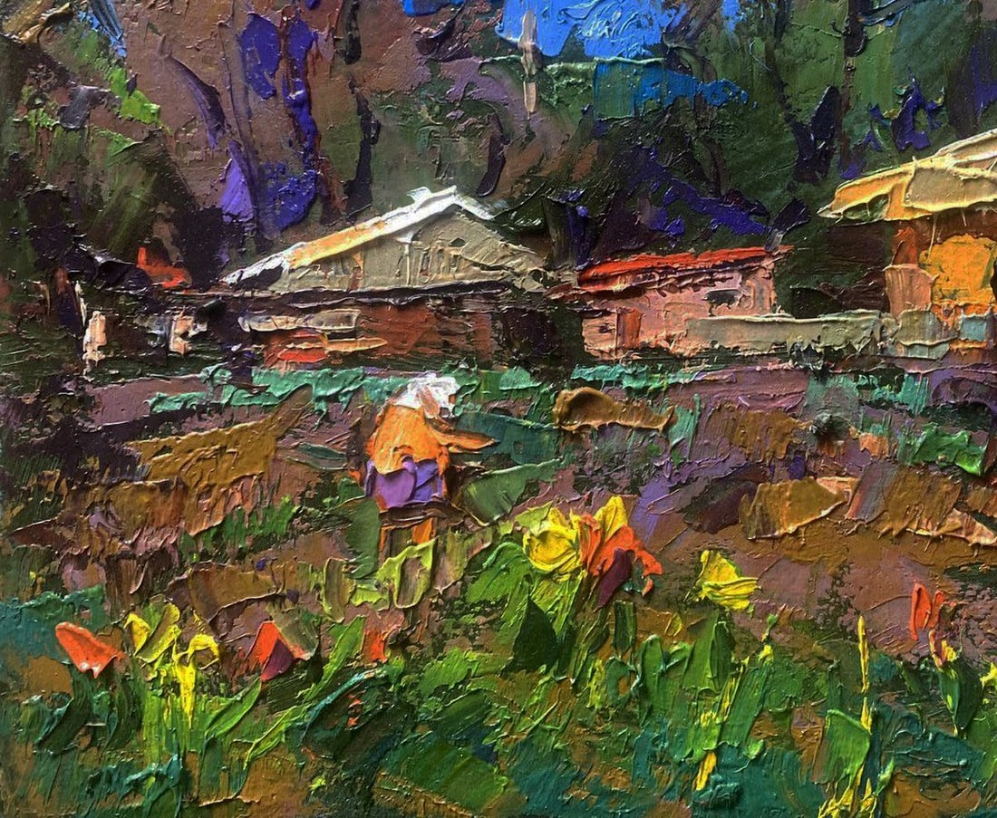 Oil painting Warm evening rays on the old porch Oleksiy Ivanyuk - 5