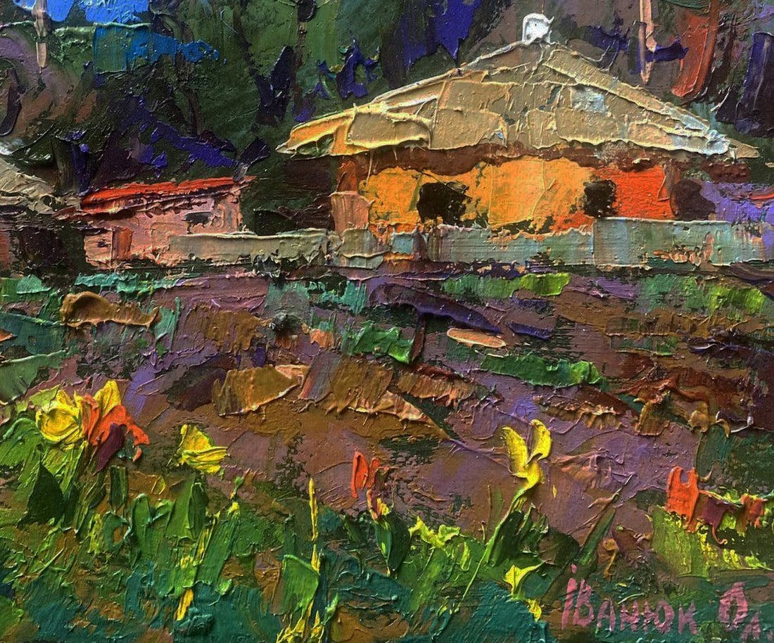 Oil painting Warm evening rays on the old porch Oleksiy Ivanyuk - 6