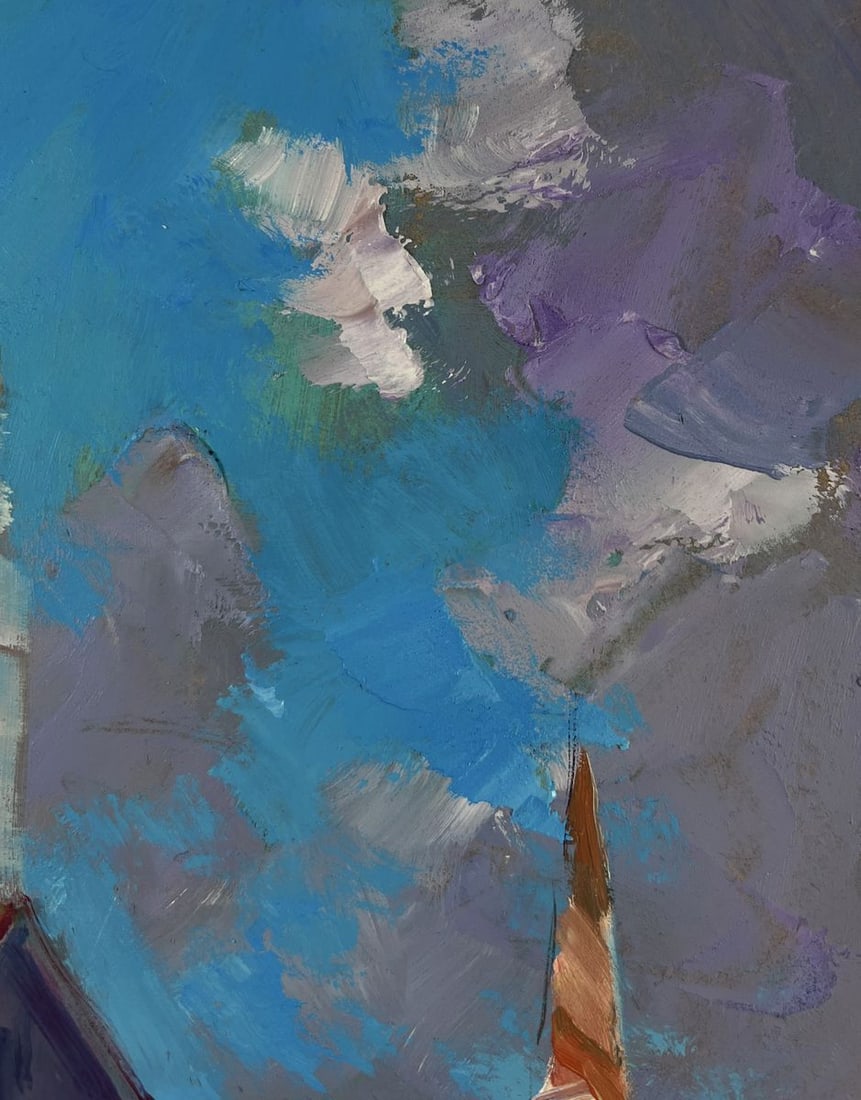 Oil painting The sea gently caresses the buildings Yuriy Suprunchuk - 4