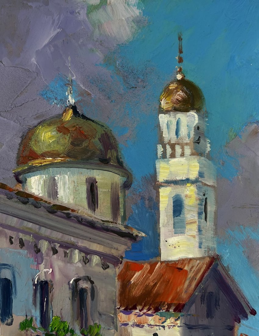 Oil painting The sea gently caresses the buildings Yuriy Suprunchuk - 5