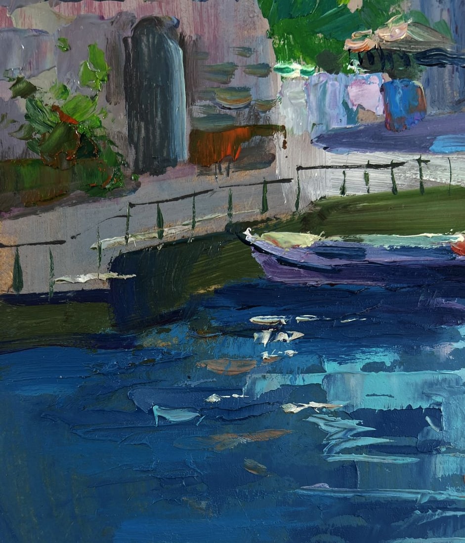 Oil painting The sea gently caresses the buildings Yuriy Suprunchuk - 7