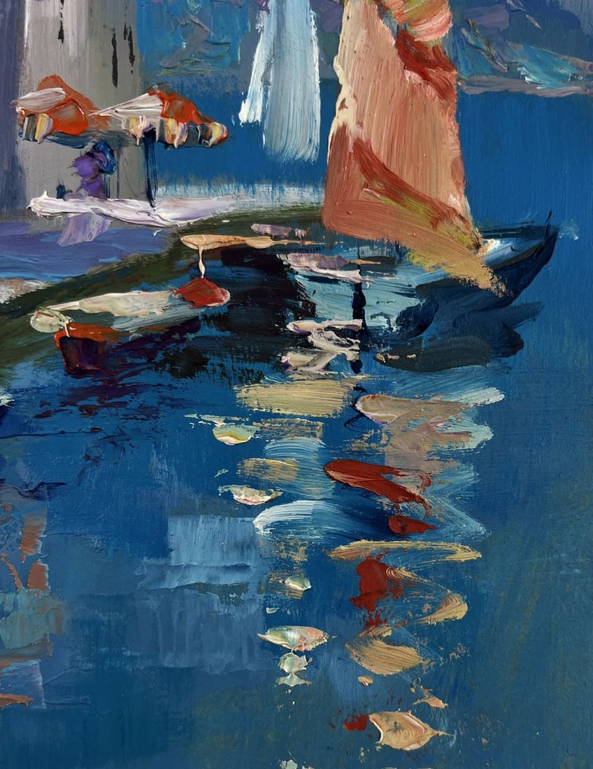 Oil painting The sea gently caresses the buildings Yuriy Suprunchuk - 8