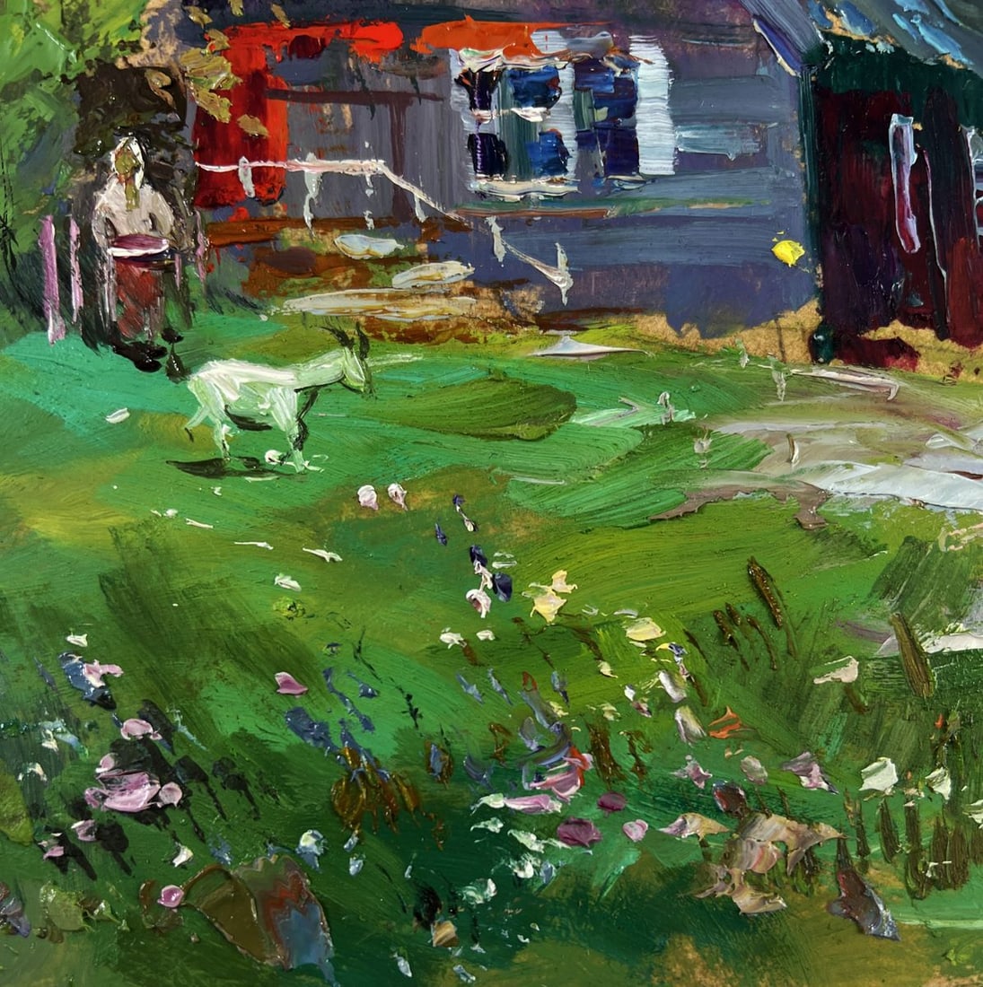 Oil painting Lonely house on the green of the hill Yuriy Suprunchuk - 8