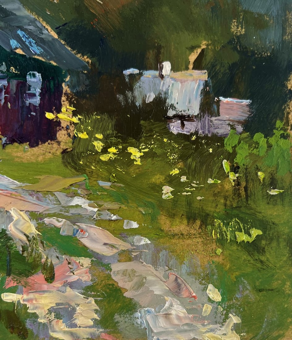 Oil painting Lonely house on the green of the hill Yuriy Suprunchuk - 9