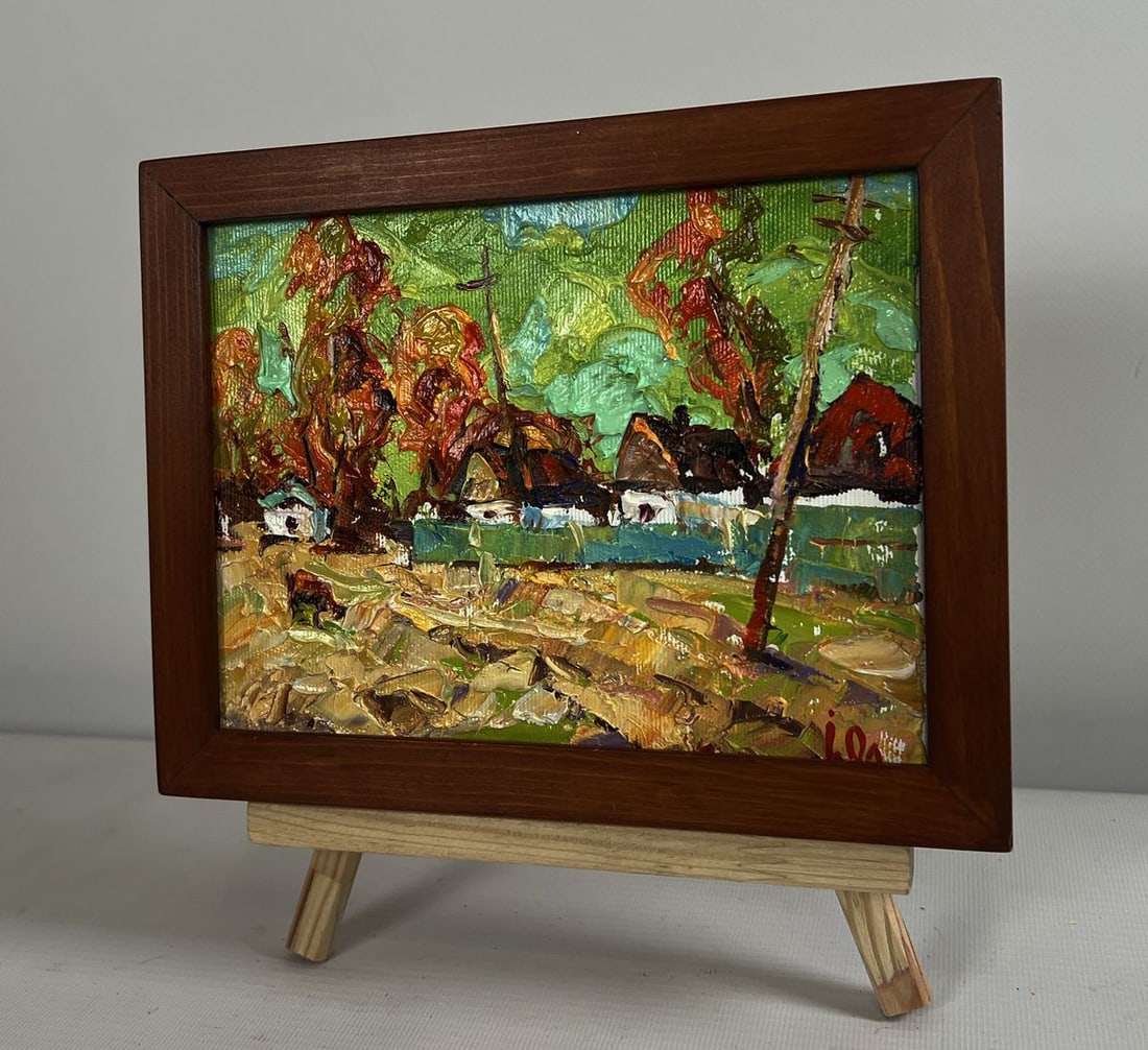 Oil painting Autumn day in the village Alex Kalenyuk - 2